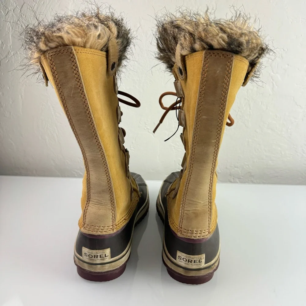 Sorel‎ Boots Joan of Arctic Winter Snow Tan Beige Waterproof Leather Lined